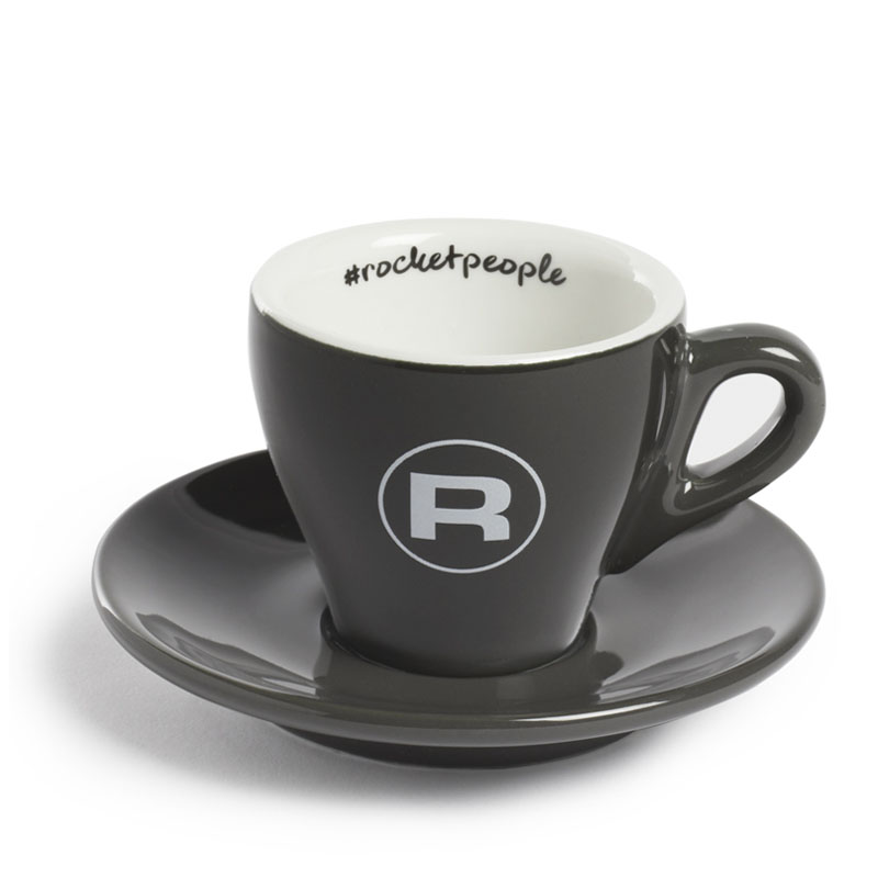 Rocket Espresso šálek s podšálkem #rocketpeople 60 ml, tmavě šedý Rocket Espresso šálek s podšálkem #rocketpeople 60 ml, tmavě šedý